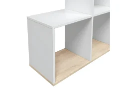 Discount Loungitude Estante Taris Ladder Branca e Carvalho 110x108x28 cm Branco