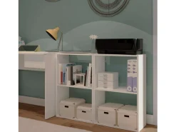 Prateleira| Estante Tibete Baixa Fosco 75x50x24 cm Estante para Livros Branco