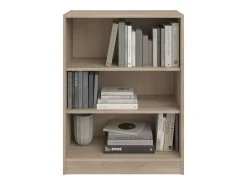 Discount Estante Veltis em melamina com 3 compartimentos, carvalho japonês e branco, 106x79x40 cm Castanho