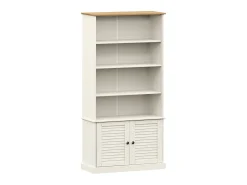 Biblioteca* Estante VIGO 85x35x170 cm madeira de pinho maciça PT354822 Branco