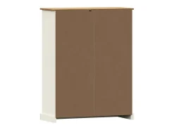 Vitrina|vidaxl Estante VIGO 90x35x114,5 cm madeira de pinho maciça Branco