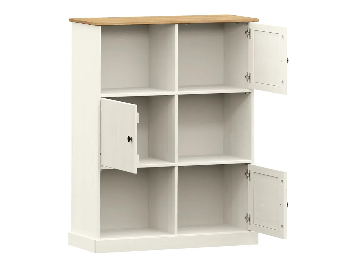 Vitrina|vidaxl Estante VIGO 90x35x114,5 cm madeira de pinho maciça Branco