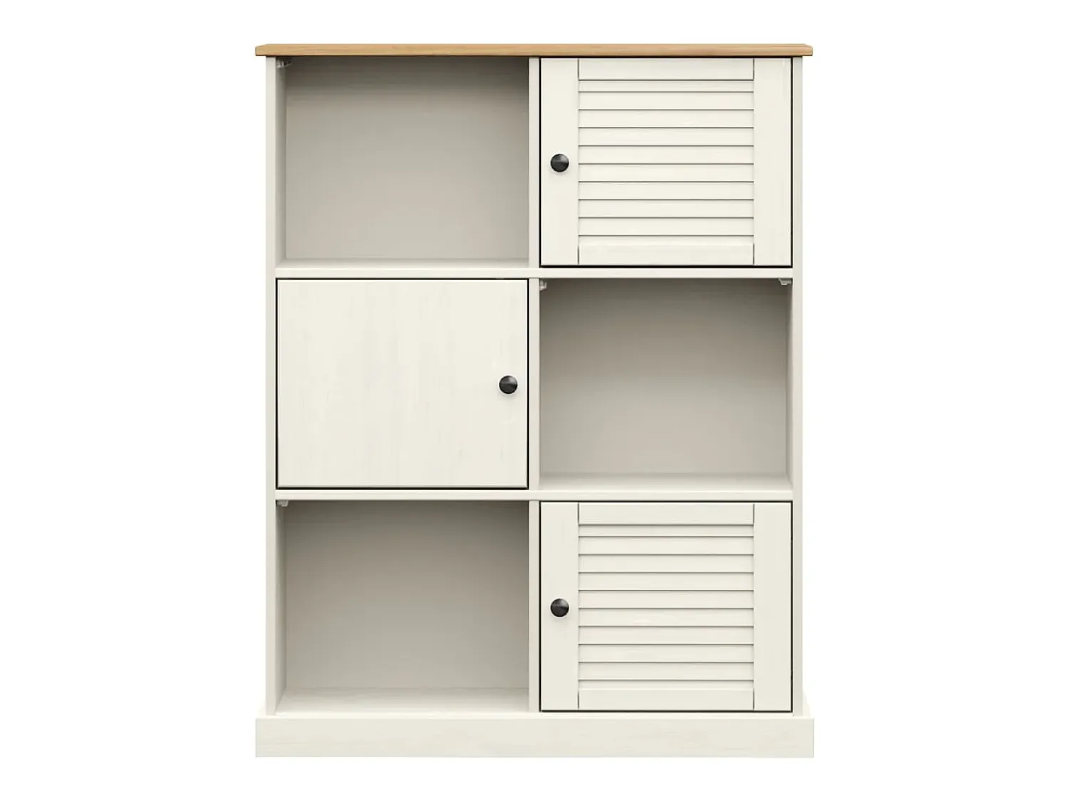 Vitrina|vidaxl Estante VIGO 90x35x114,5 cm madeira de pinho maciça Branco