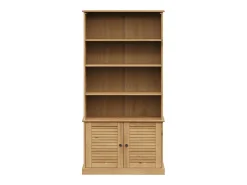 Vitrina|vidaxl Estante VIGO 85x35x170 cm madeira de pinho maciça Castanho