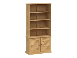 Vitrina|vidaxl Estante VIGO 85x35x170 cm madeira de pinho maciça Castanho