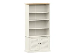 Clearance vidaxl Estante VIGO 85x35x170 cm madeira de pinho maciça Branco