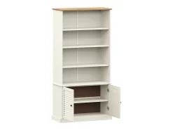 Clearance vidaxl Estante VIGO 85x35x170 cm madeira de pinho maciça Branco