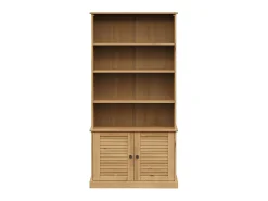 Biblioteca| Estante VIGO 85x35x170 cm madeira de pinho maciça PT133007 Castanho
