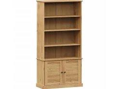 Biblioteca| Estante VIGO 85x35x170 cm madeira de pinho maciça PT133007 Castanho