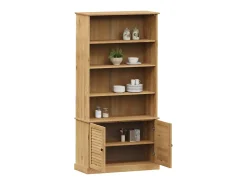Biblioteca| Estante VIGO 85x35x170 cm madeira de pinho maciça PT133007 Castanho