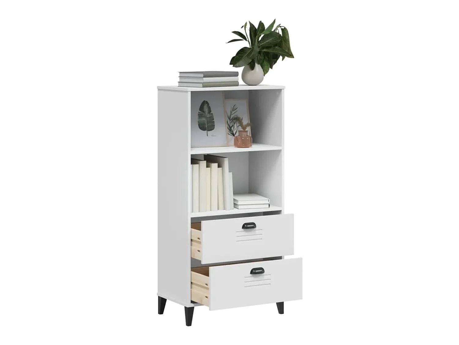 Outlet Estante VIKEN 60x35x123 cm derivados de madeira PT205444 Branco