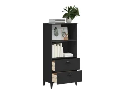 Biblioteca| Estante VIKEN 60x35x123 cm derivados de madeira PT838053 Preto