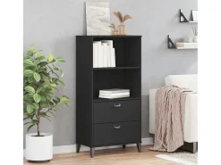 Biblioteca| Estante VIKEN 60x35x123 cm derivados de madeira PT838053 Preto