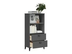 Outlet Estante VIKEN 60x35x123 cm derivados de madeira antracite PT517059 Cinza antracite