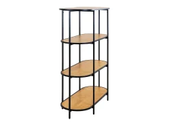 Biblioteca* Estante Vita, Castanho, 36x85x111 cm, Kendra Home Castanho chocolate
