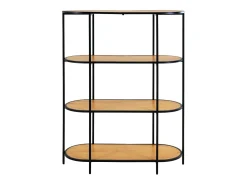 Biblioteca* Estante Vita, Castanho, 36x85x111 cm, Kendra Home Castanho chocolate