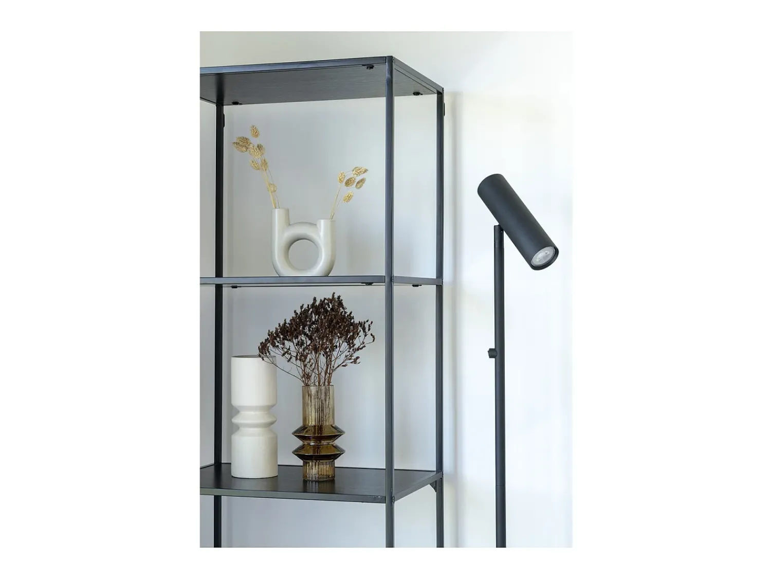 New Estante Vita, , 36x51x170 cm, Kendra Home Preto