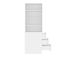 ModernLuxe Estante 60x38x180 cm - Lados esquerdo e direito intercambiáveis - Com 3 gavetas - Prateleiras ajustáveis -^ Biblioteca