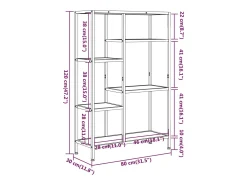 Sale vidaxl Estante 80x30x120 cm aço e derivados de madeira Castanho