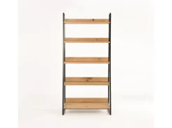 Biblioteca* Estante 90x190x43 cm carvalho natural indus in29-5 Preto / Castanho