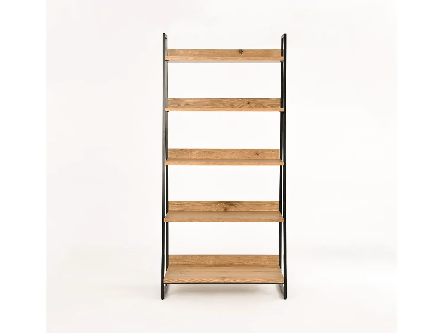 Biblioteca* Estante 90x190x43 cm carvalho natural indus in29-5 Preto / Castanho