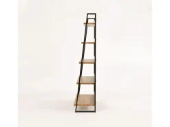 Biblioteca* Estante 90x190x43 cm carvalho natural indus in29-5 Preto / Castanho