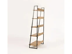 Biblioteca* Estante 90x190x43 cm carvalho natural indus in29-5 Preto / Castanho