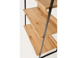 Biblioteca* Estante 90x190x43 cm carvalho natural indus in29-5 Preto / Castanho