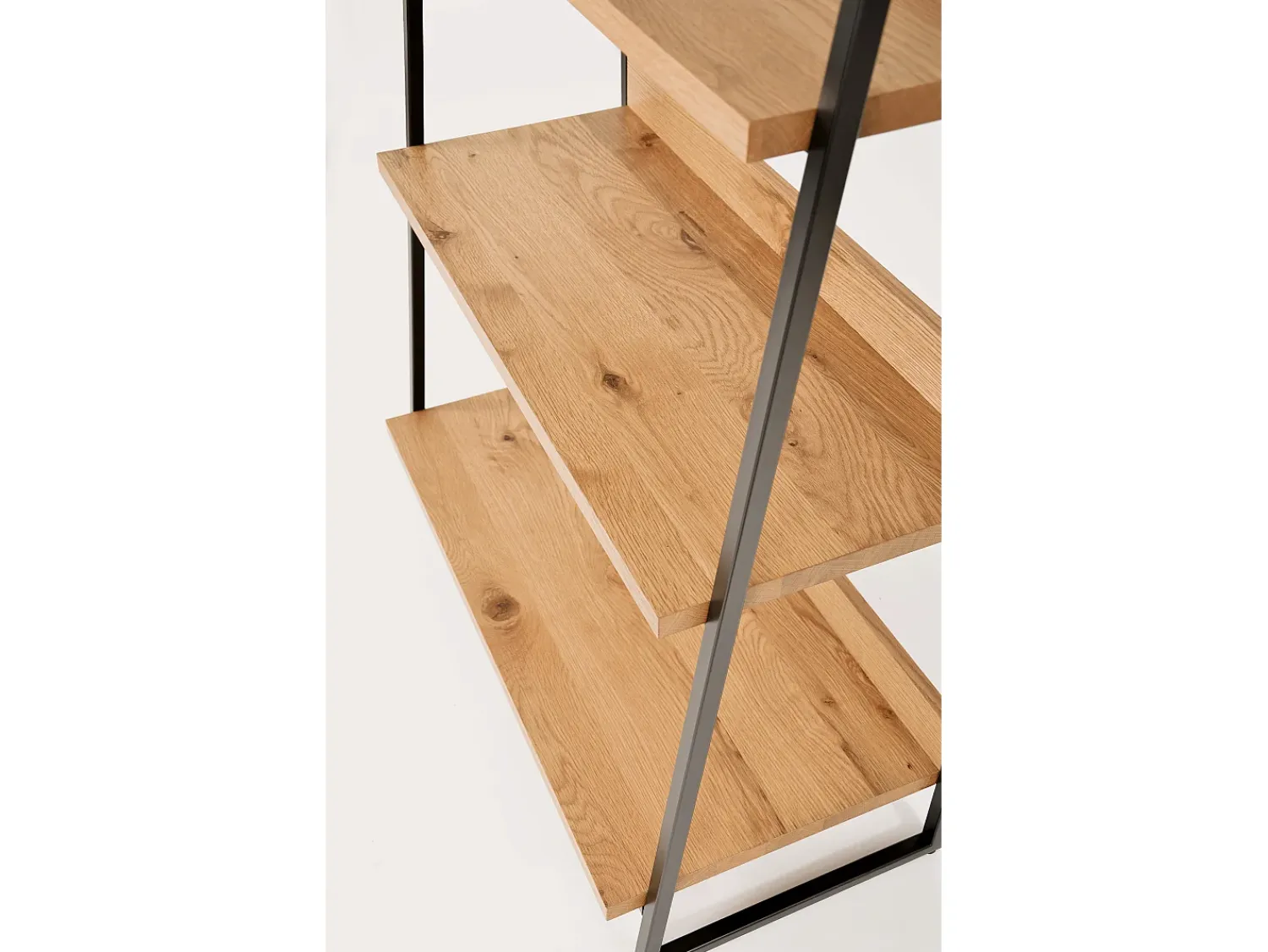 Biblioteca* Estante 90x190x43 cm carvalho natural indus in29-5 Preto / Castanho