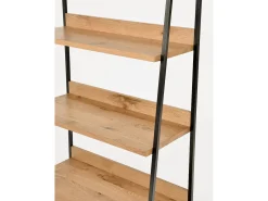 Biblioteca* Estante 90x190x43 cm carvalho natural indus in29-5 Preto / Castanho