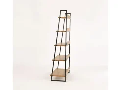 Biblioteca* Estante 90x190x43 cm carvalho natural indus in29-5 Preto / Castanho