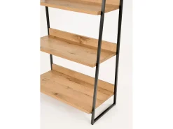 Biblioteca* Estante 90x190x43 cm carvalho natural indus in29-5 Preto / Castanho