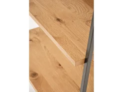 Biblioteca* Estante 90x190x43 cm carvalho natural indus in29-5 Preto / Castanho