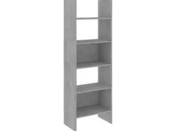 Biblioteca* Estante 60x35x180 cm contraplacado cimento PT249522 Cinzento