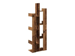Biblioteca*vidaxl Estante 48x25,5x140 cm contraplacado madeira velha Castanho