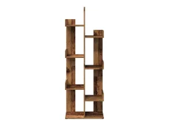 Biblioteca*vidaxl Estante 48x25,5x140 cm contraplacado madeira velha Castanho