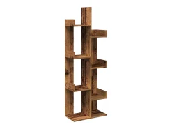 Biblioteca*vidaxl Estante 48x25,5x140 cm contraplacado madeira velha Castanho