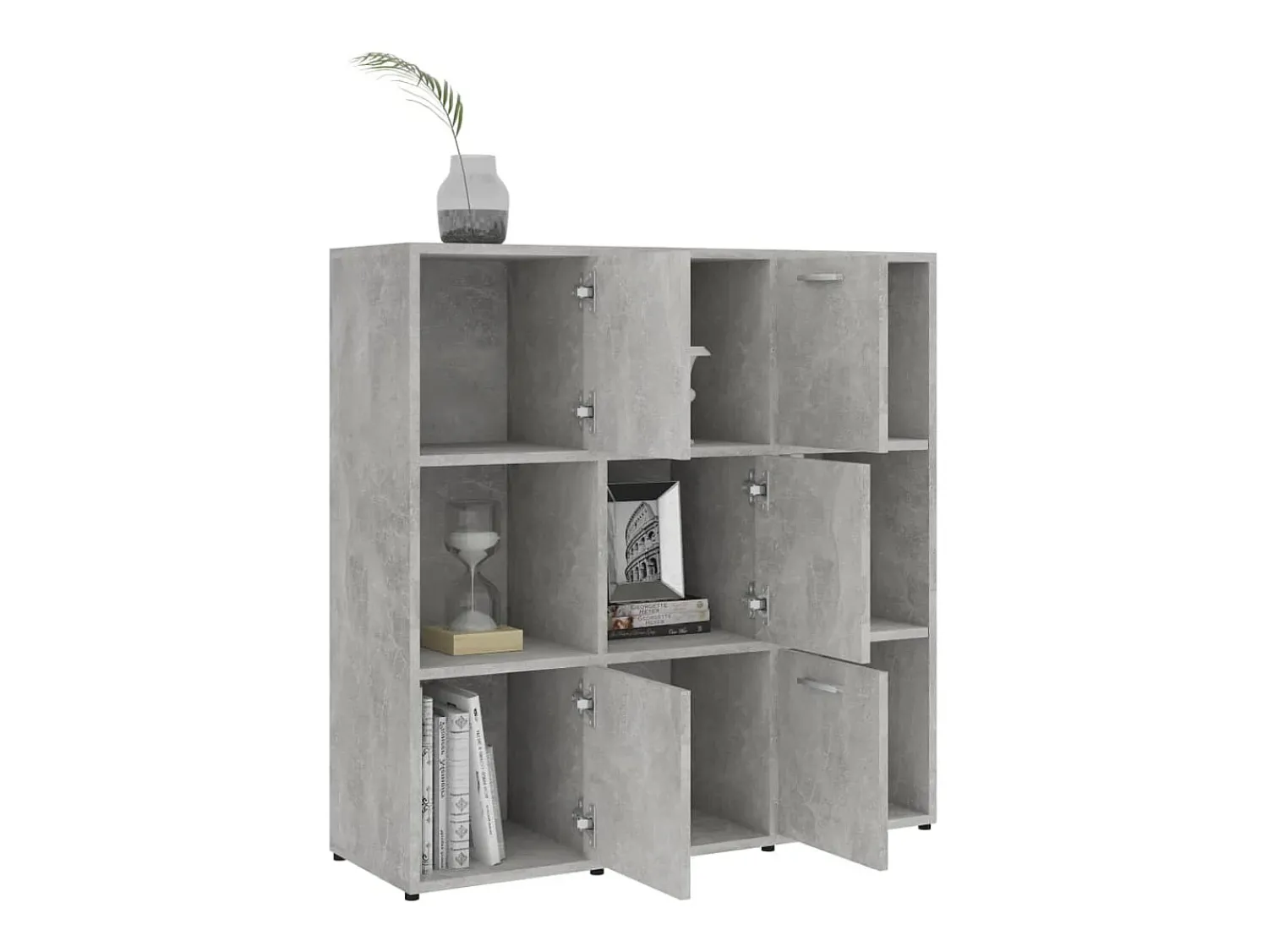 Biblioteca* Estante 90x30x90 cm contraplacado cimento PT846288 Cinzento