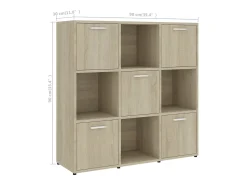 Sale vidaxl Estante 90x30x90 cm contraplacado cor carvalho sonoma Castanho