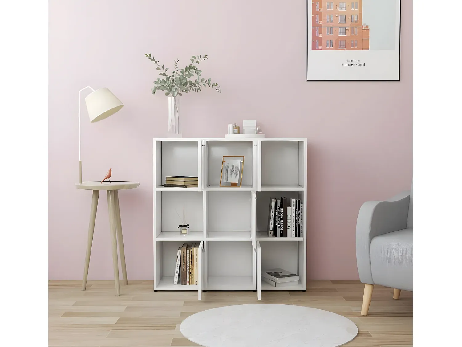 Biblioteca* Estante 90x30x90 cm contraplacado PT529354 Branco
