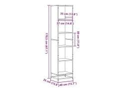 Sale vidaxl Estante 40x35x170,5 cm contraplacado Preto