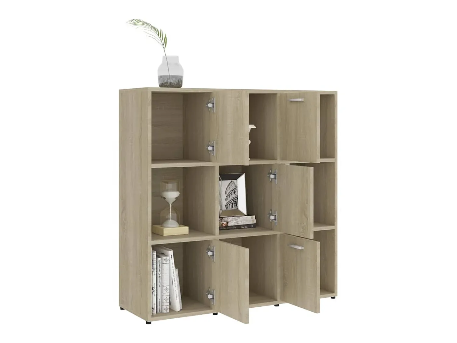 Biblioteca| Estante 90x30x90 cm contraplacado cor carvalho sonoma PT245797 Castanho