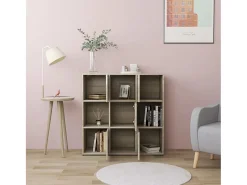 Biblioteca| Estante 90x30x90 cm contraplacado cor carvalho sonoma PT245797 Castanho