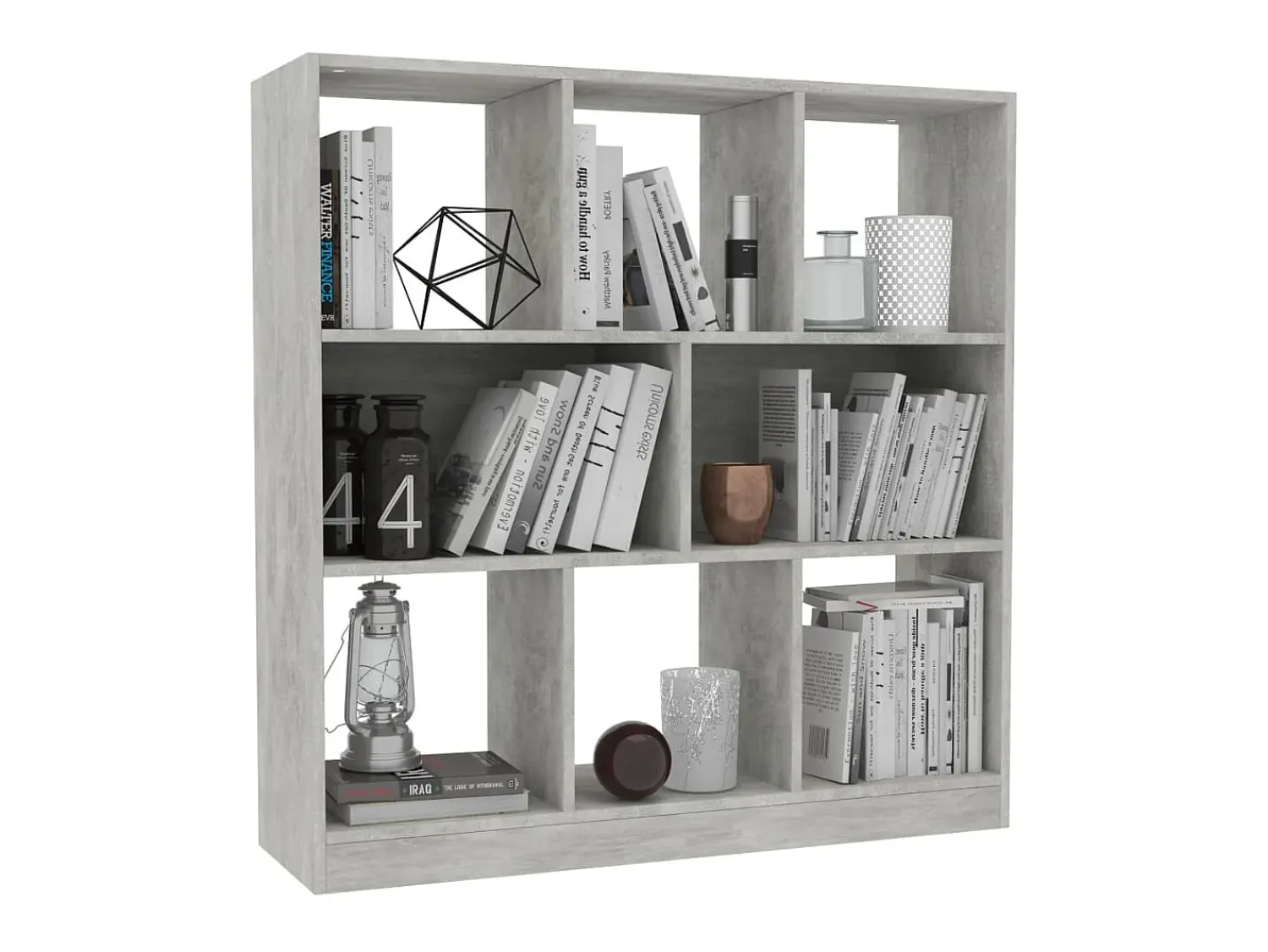 Biblioteca* Estante 97,5x29,5x100 cm contraplacado cimento PT947135 Cinzento