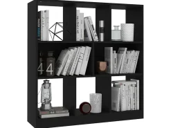 Biblioteca| Estante 97,5x29,5x100 cm contraplacado PT983227 Preto