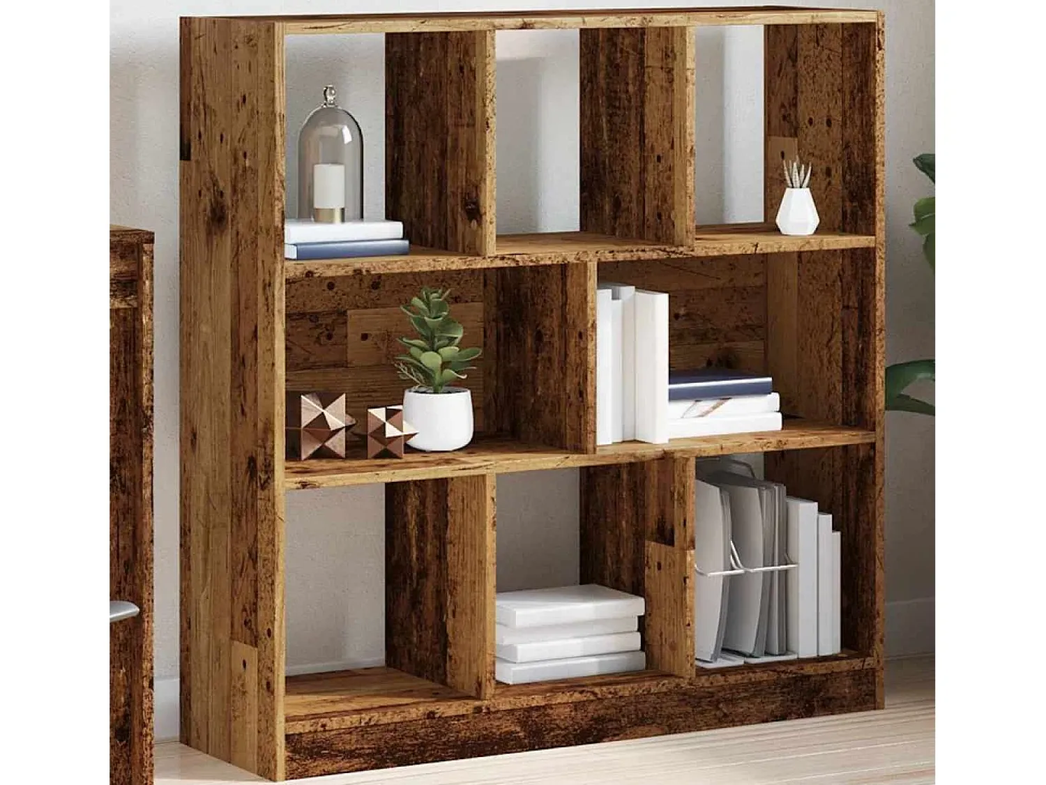 Discount vidaxl Estante 97,5x29,5x100 cm contraplacado madeira velha Castanho