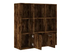 Vitrina|vidaxl Estante 98x30x98 cm cor carvalho fumado Castanho