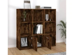 Vitrina|vidaxl Estante 98x30x98 cm cor carvalho fumado Castanho