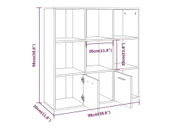 Clearance vidaxl Estante 98x30x98 cm cor sonoma Cinzento