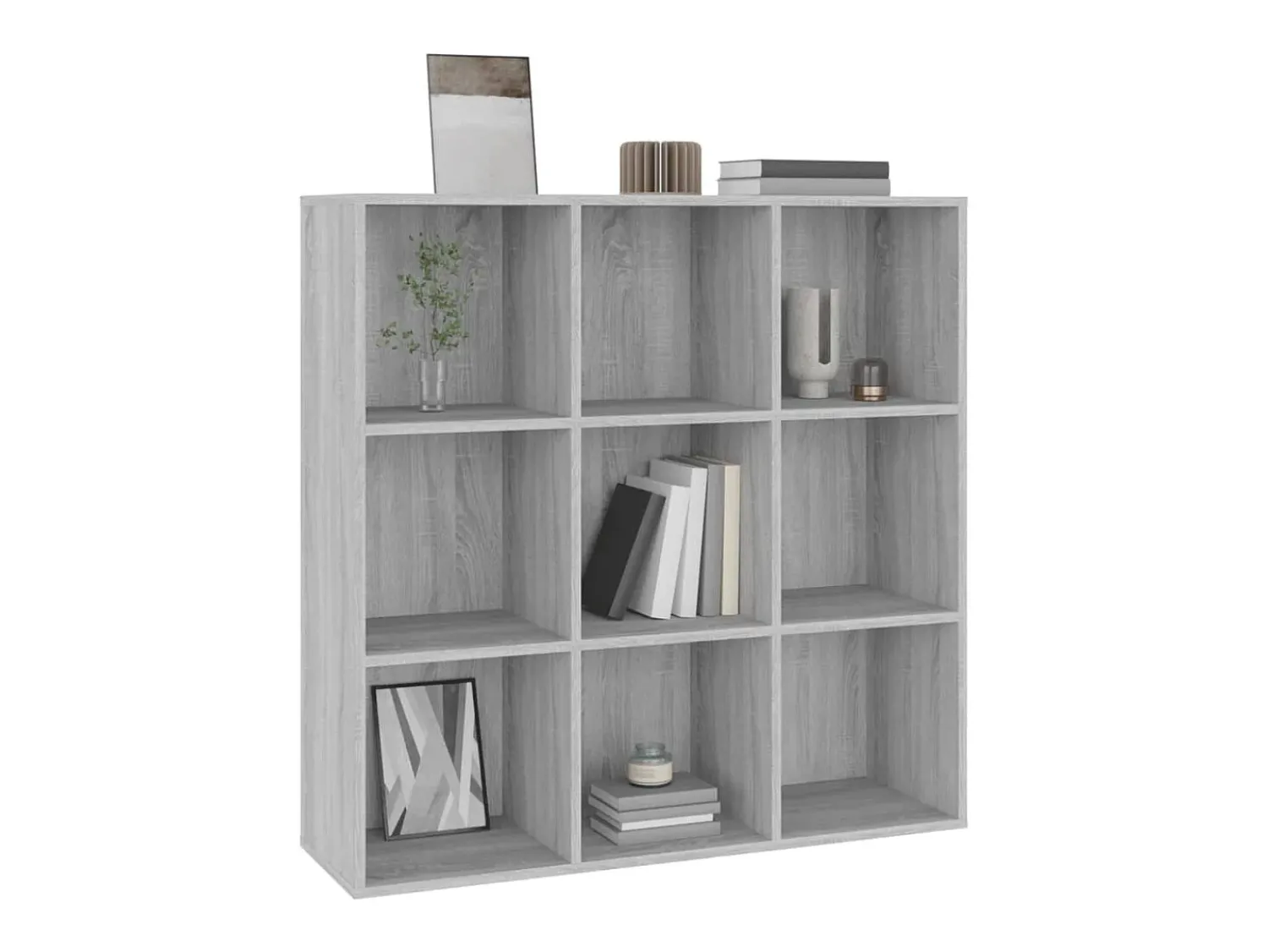 Vitrina*vidaxl Estante 98x29x97,5 cm cor sonoma Cinzento